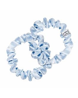 Cat & Cat Komplet dwóch jedwabnych gumek do włosów, Baby Blue