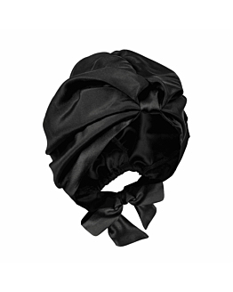 Cat&Cat Jedwabny Turban wiązany maxi comfort, Black