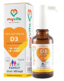 Witamina D3  Dzieci i Dorośli Krople 30 ml