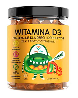 MyVita Witamina D3 Dzieci i Dorośli Naturalne Żelki 60 sztuk