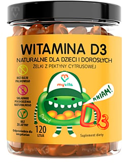 MyVita Witamina D3 Dzieci i Dorośli Naturalne Żelki 120 sztuk