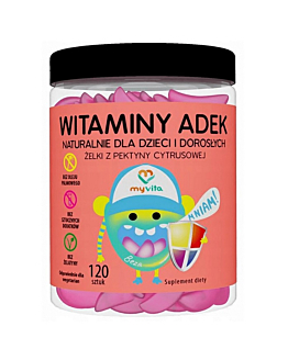 MyVita Witamina ADEK Dzieci i Dorośli Naturalne Żelki 120 sztuk