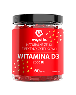 MyVita Witamina D3 2000 j.m. Żelki naturalne, 60 szt.