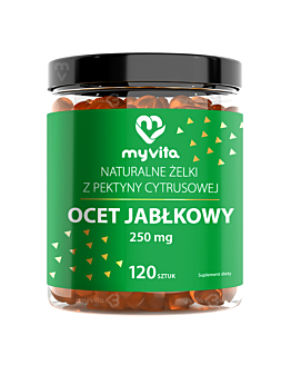 MyVita Ocet jabłkowy Żelki naturalne, 120 szt.