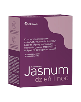 Jasnum Dzień i Noc Preparat łagodzący objawy menopauzy, Kapsułki 30+30 szt.