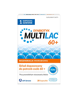 Multilac Suplement diety zawierający żywe kultury bakterii, 60 + 20 kaps.