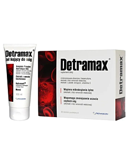 Detramax tabletki + żel Zestaw - 6 op. po 60 tabl. + 6 op. po 100 ml