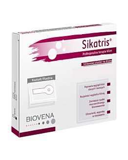Sikatris Silikonowy plaster na blizny po mastopeksji 17 cm x 7,6 cm, 5 szt.