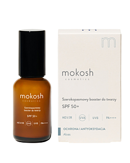 Mokosh Szerokopasmowy booster do twarzy SPF50+ Aloes, 30ml