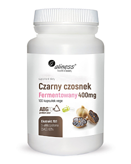 Aliness Czarny Czosnek Fermentowany AGB 10+ 400 mg, kapsułki, 100 szt.