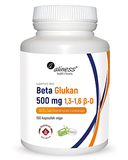 Aliness Beta Glukan Yestimun 1,3-1,6 500 mg, kapsułki, 100 szt.