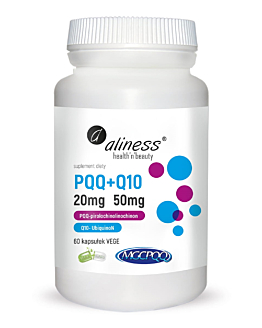 Aliness PQQ MGCPQQ 20 mg + Q10 50 mg, Vege, kapsułki