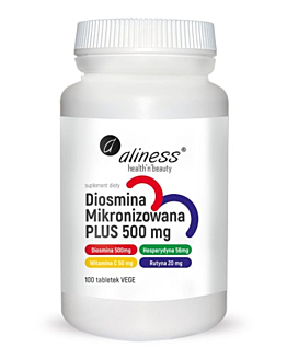 Aliness Diosmina Mikronizowana Plus 500 mg, tabletki, 100 szt