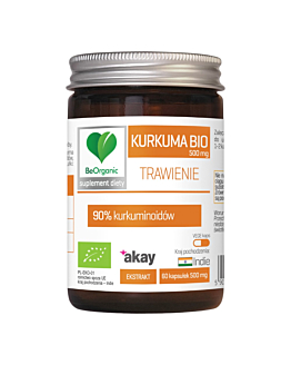 Be Organic Kurkuma Bio 90% 500 mg Kapsułki, 50 szt.
