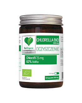 Be Organic Chlorella Bio 500 mg Kapsułki, 50 szt.