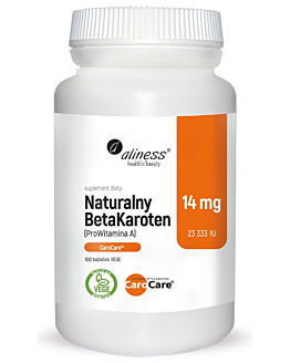 Aliness Naturalny Betakaroten 14 mg Carocare(pro WIt. A 25 000 IU), 100 szt