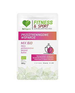 Be Organic Przedtreningowe wsparcie Mix Bio Proszek, 100 g