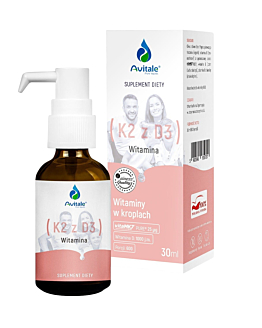 Avitale Witamina K2 + D3 25 µg + 1000 IU Olive Krople 