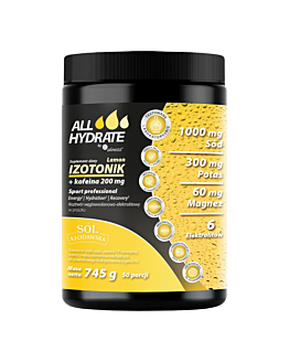 Allhydrate Izotonik Lemon + Kofeina 200 mg Proszek do rozpuszczania
