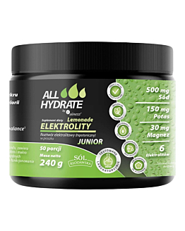 Allhydrate Elektrolity Junior Lemonade Proszek do rozpuszczania