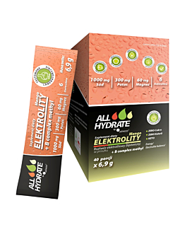 Allhydrate Elektrolity Stick Mango + B Complex methyl, 40 saszetek