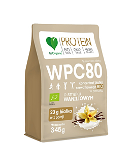 Be Organic Białko Serwatkowe  WPC 80 Wanilia Bio, proszek 345 g