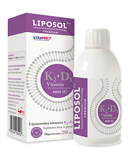 Liposol Liposomalna Witamina K2( Vita MK7) 100 UQ + D3 4000 IU, płyn 250 ml
