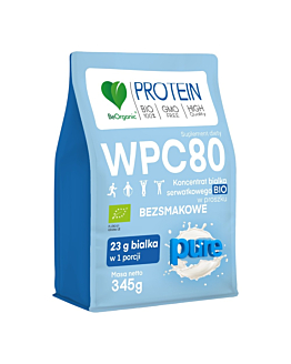 Be Organic Białko Serwatkowe WPC 80 Pure Bio 345 g