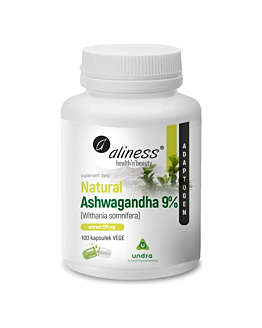 Aliness Natural Ashwaganda 555 mg 9%, vege kapsułki 100 szt.