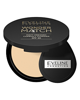 Eveline Wonder Match SPF 30 Cipria Compatta, 02