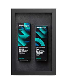 Zew For Men zestaw Nawilżająco-Łagodzący: Żel do mycia twarzy 100ml + Krem 50ml