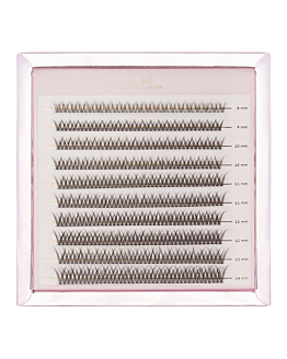 Many Lashes V-Lashes Master Box Zestaw kępek rzęs do makijażu 8-14 mm Skręt C, grubość rzęs 0,10 mm