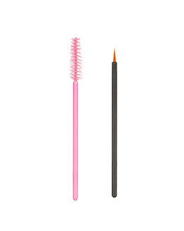 Many Beauty Mix accesories Mix aplikatorów i szczoteczek w kartoniku 2x25 sztuk szczoteczki do rzęs + eyeliner
