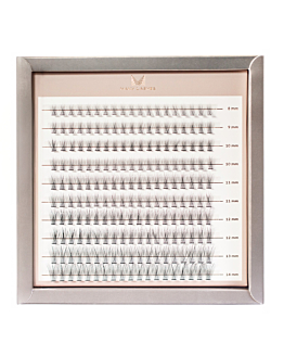 Many Lashes True Volume 20D Master Box Zestaw kępek rzęs do makijażu 8-14 mm Skręt B - delikatny skręt