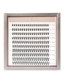 Many Lashes Ultra Volume 40D Master Box Zestaw kępek rzęs do makijażu 8-14 mm Skręt B - delikatny skręt