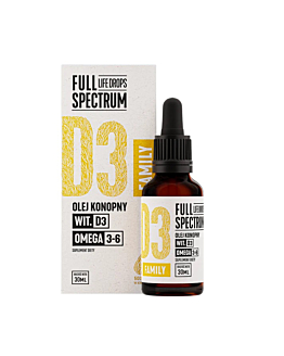 Full Spectrum Witamina D3 Family, Płyn, 30 ml