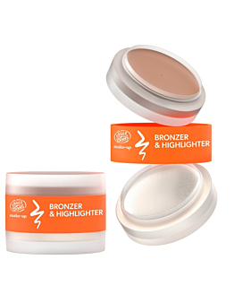 Face Boom Make-Up Duo Bronzer & Highlighter, 01 Cool 
