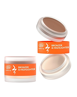 Face Boom Make-Up Duo Bronzer & Highlighter, 02 Warm