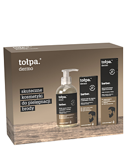 Tołpa set Dermo Barber: Gel detergente 150ml + Balsamo-gel 75ml + Olio 40ml