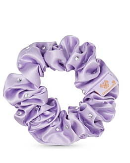 Crystallove Gumka do włosów z Jedwabiu z Kryształkami Lilac