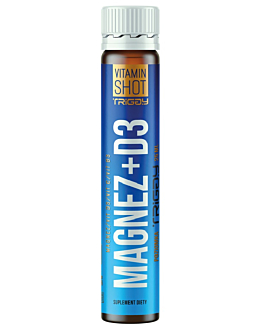 Triggy Vitamin Shot Magnez +D3 Smak poziomkowy Płyn w ampułce 25 ml