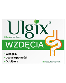 Ulgix Wzdęcia 80 mg Kapsułki miękkie, 25 szt.