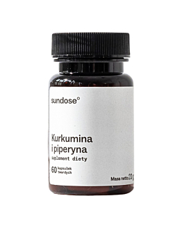 Sundose Kurkumina i Piperyna Kapsułki, 60 szt.