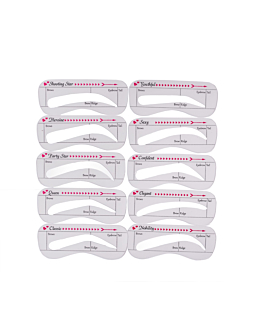 Lash Brow 10 - Szablon do brwi 10 kształtów 