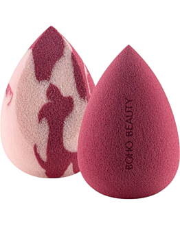 Boho Beauty Zestaw 2 gąbek do makijażu, Berry Regular + Pinky Berry Medium Cut