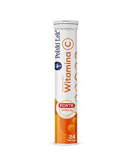 Polski Lek Wit. C Forte 1000 mg, tabletki musujące, 24 szt..