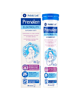 Prenalen Elektrolity,  Tabletki Musujące o Smaku Ananasa z Pomarańczą, 20 szt.