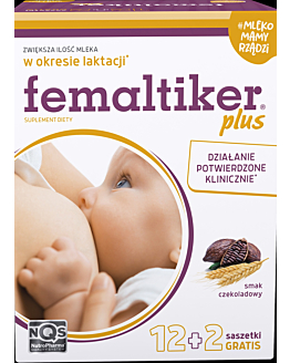 Femaltiker Plus Smak Czekoladowy, proszek 14 sasz.