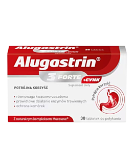 Alugastrin 3 Forte+Cynk Tabletki, 30 szt.