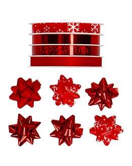 Incood Set Rosso 4 Nastri con Coccarde 4 pz